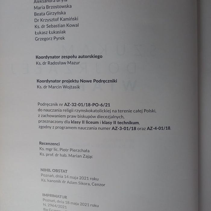 Nowy idealny podręcznik do religii "Szukam dojrzałej wiary". Religia..