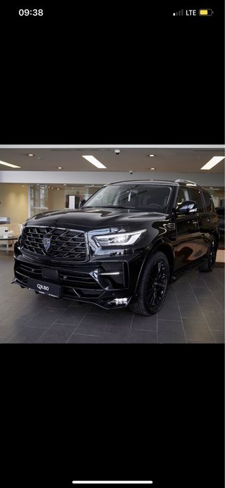 Рестайлинговый бампер на Инфинити qx80 2018-