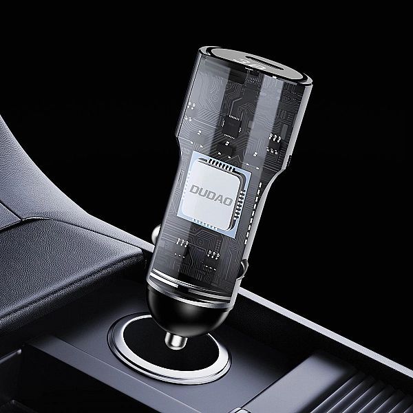 Ładowarka Dudao R14 samochodowa Usb-c 30w Pd - srebrna