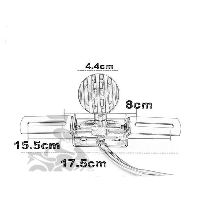 Мото стоп сигнал з рамкою під номер custom чоппер кастом гриль