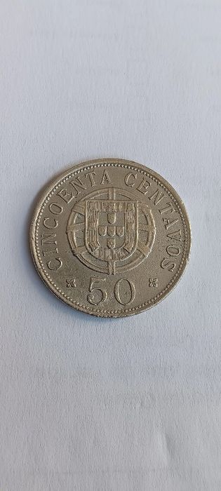 Moeda de 50 centavos 1927 de Angola.