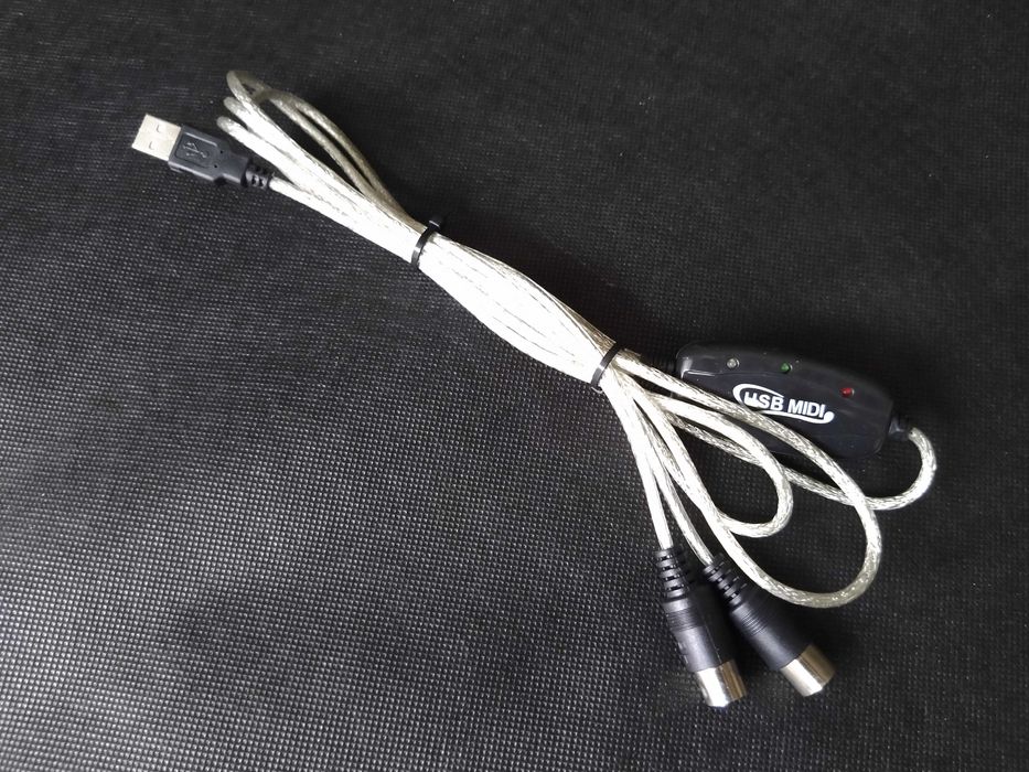 Konwerter adapter USB MIDI 2x DIN-5 2 metry