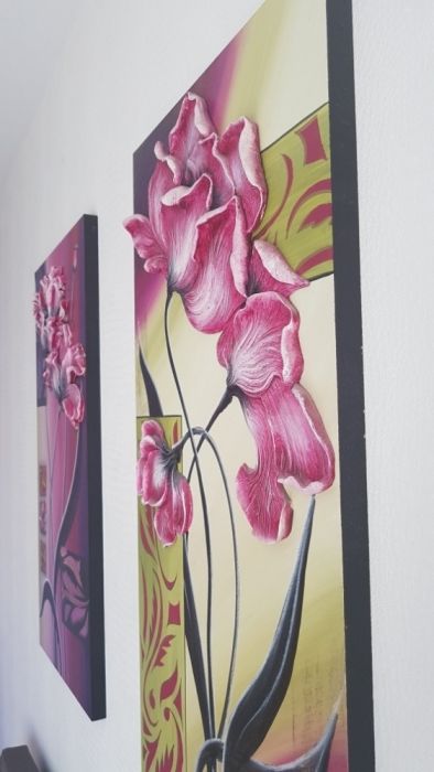 Komplet 2 obrazy 3D 50x100 cm