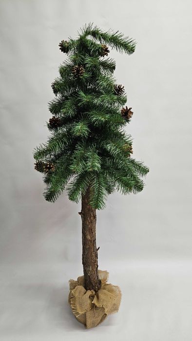 Choinka sztuczna na pniu, Sosna Zielona z szyszkami wys. 150 cm