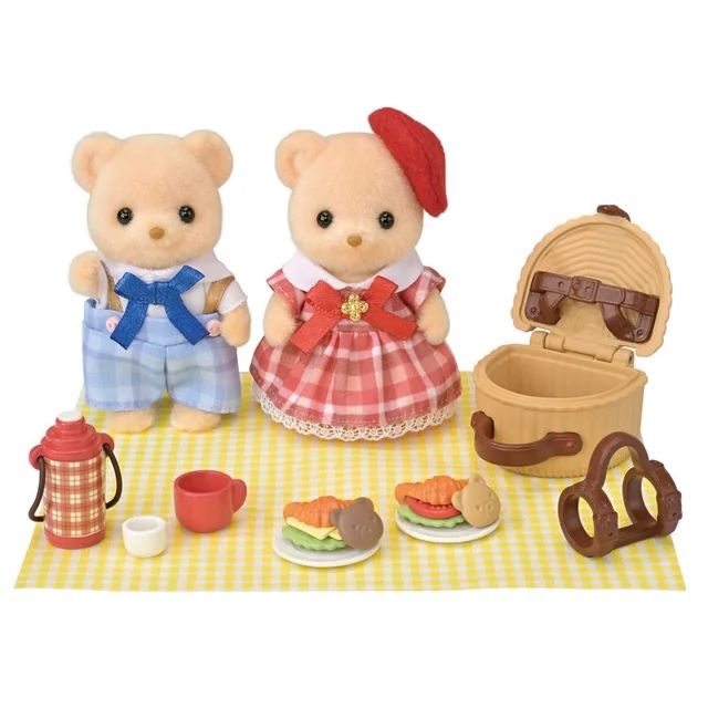 Sylvanian families Bisquit Bears Brother and Sister Picnic set FS-60