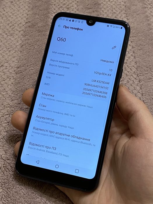 Телефон LG Q60 3/64gb NFC (рідкий  екземпляр)