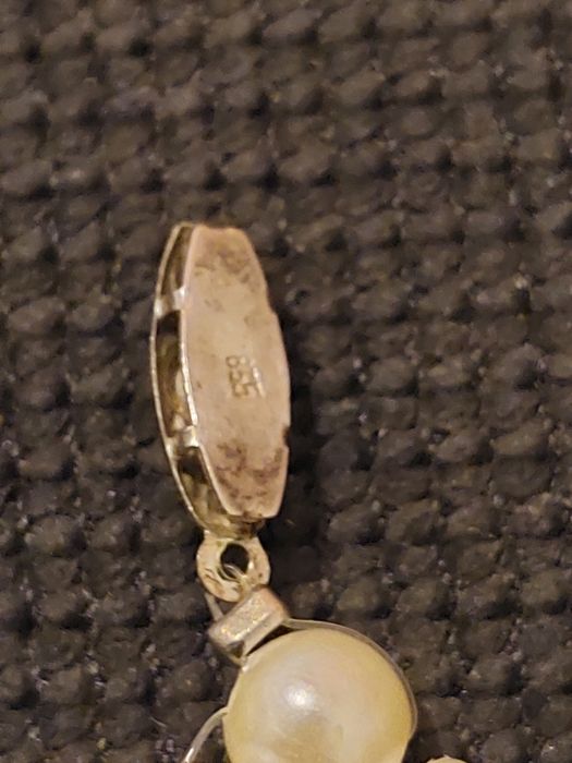 Naszyjnik CHOKER vintage perełki | SREBRO próby 835 | Stan idealny!