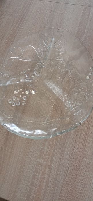 Patera, półmisek, szkło, szklana, trójdzielna