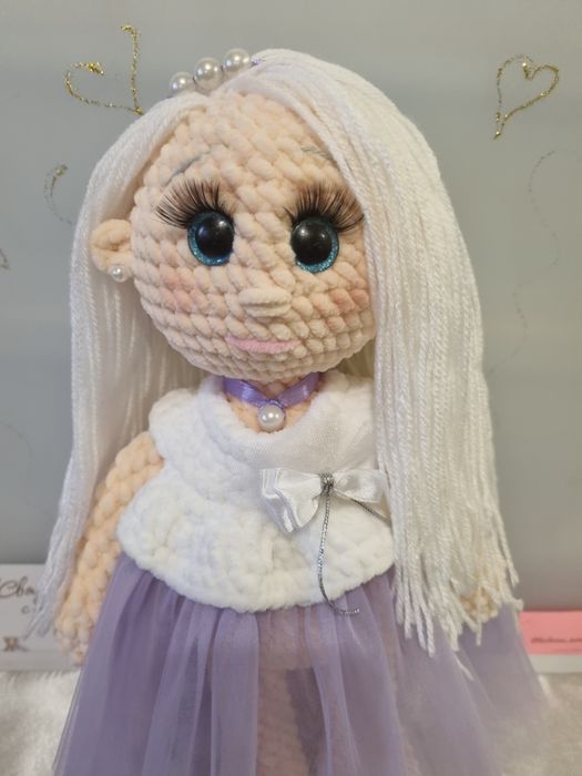 Кукла вязаная ручной работы - мягкая игрушка