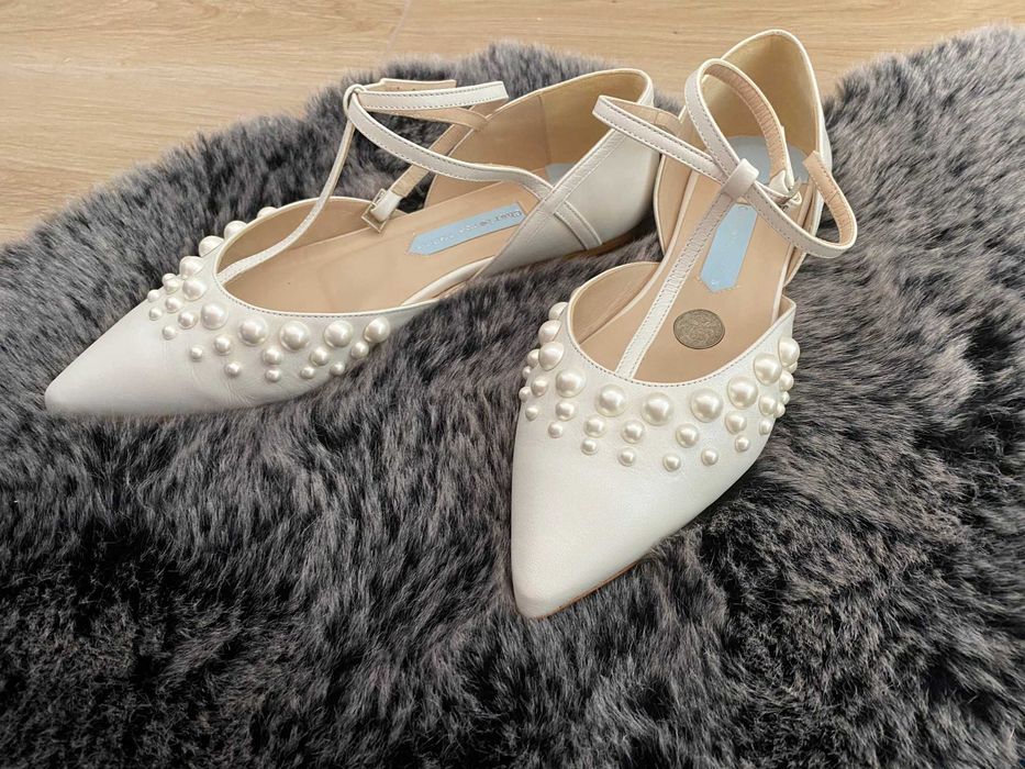 Buty ślubne Charlotte Mills płaskie r.38 nowe