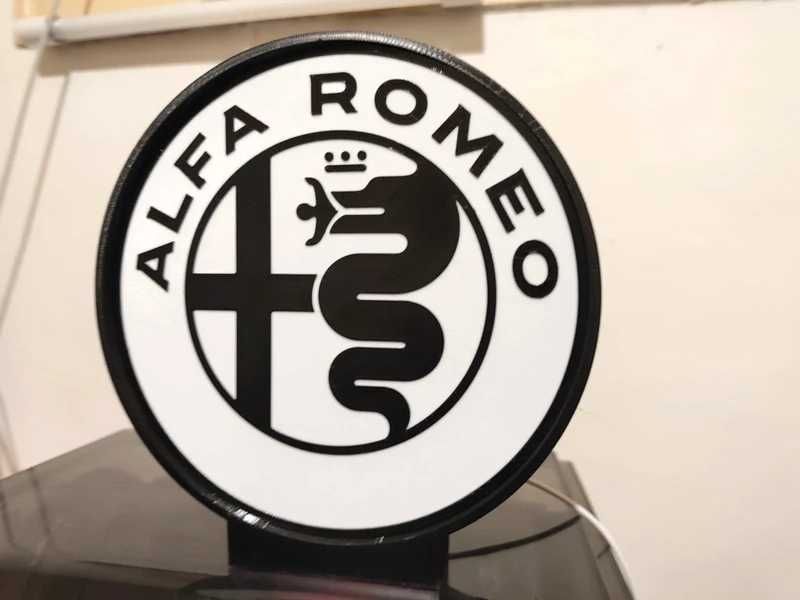 Lightbox Luminaria decorativa Alfa Romeo v2