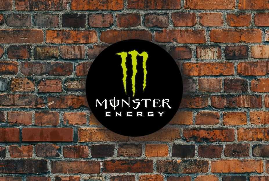 LED Neon MONSTER ENERGY, Logo podświetlane, Reklama, Baner, Plafon, 3D