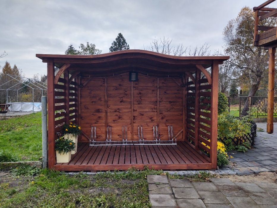 Drewutnia ogrodowa 3,14 x 2m, wiata na drewno opałowe, wiata na rowery