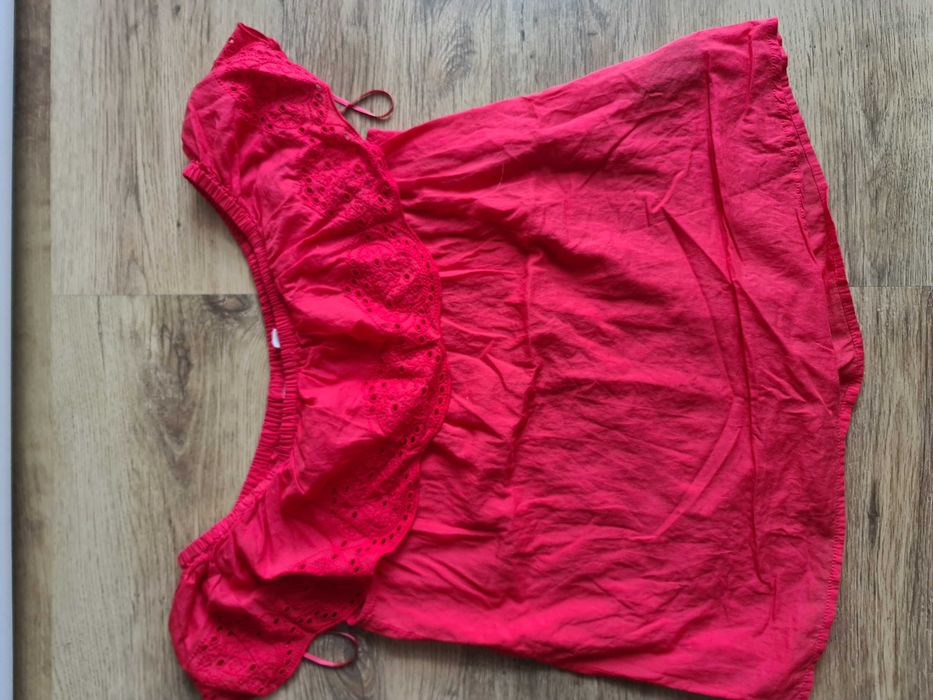 Krótka bluzka H&M na gumce, bawełna 38