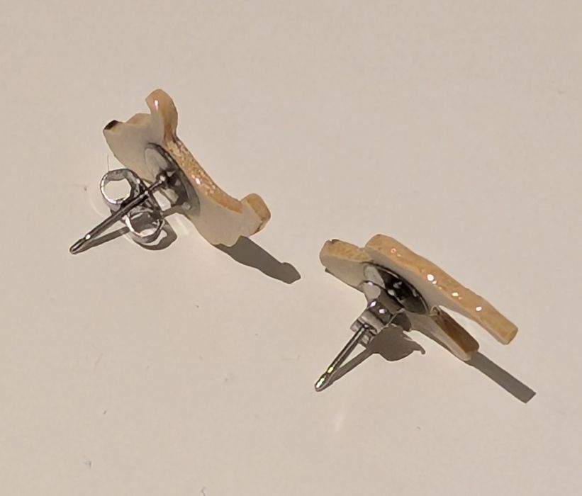 Kolczyki wkręty pieski pies buldog francuski dla dziewczynki