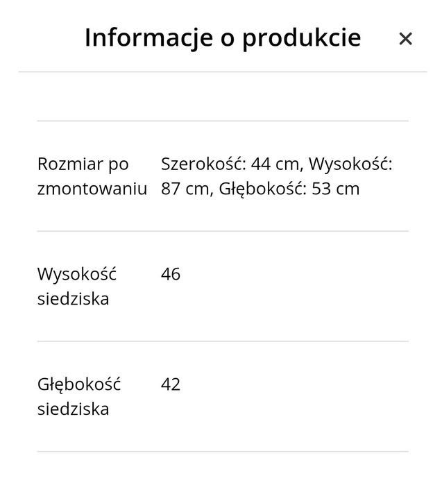 Krzesło JONSTRUP Jysk