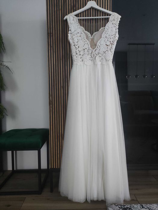 Sprzedam suknię ślubną - model Bergamia firmy Ola La rozm. 36/38 ivory