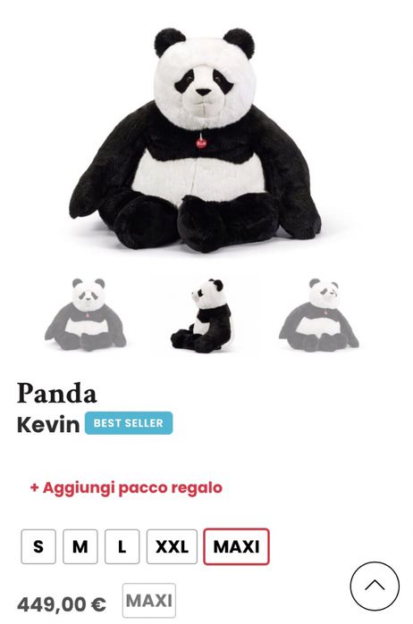 Trudi - Panda kevin NOVO peluche Maxi Luxo urso