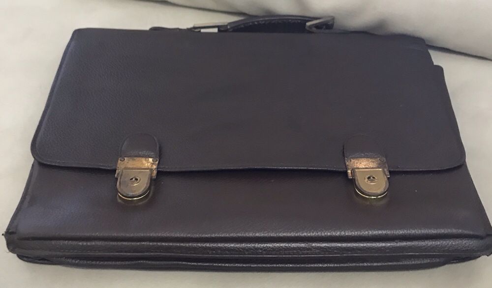 Mala Pasta executivo coro 100% . Luxo Pele genuína