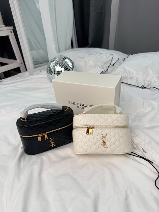 Сумка YSL Yves Saint Laurent Gaby Vanity Bag біла, чорна