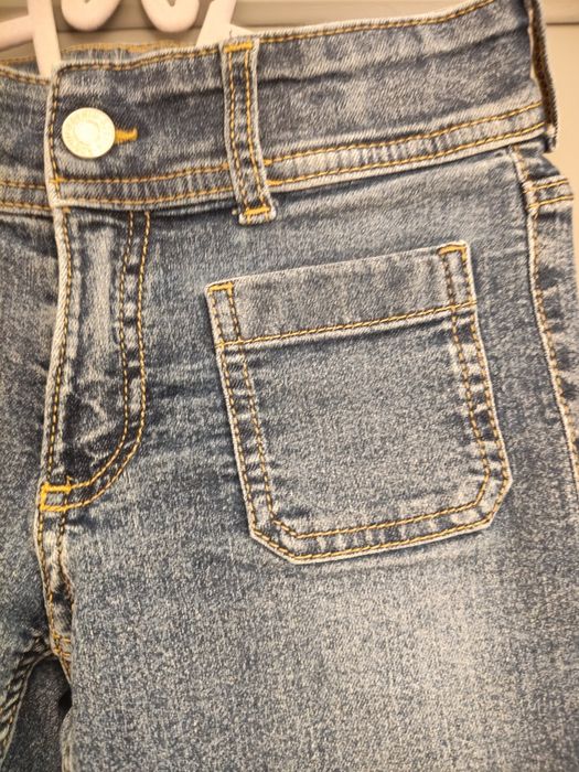 H&M spodnie dżinsy dzwony flared leg, 134