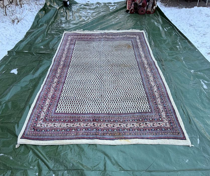 Duży dywan perski Mir 3,5x2,5 vintage Ręcznie tkany