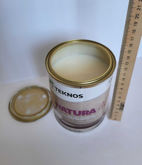 Акриловый лак Teknos Natura 40, полуглянцевый, 0,9 л