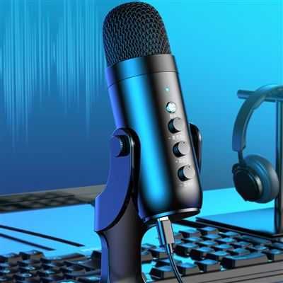 Microfone de Estúdio Profissional Haomuren K66S-C USB + braço – Novo na Caixa