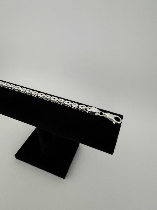 Srebrna Bransoletka Królewska 42 GRAM 23 CM NOWA ! PR. 925 Okazja !