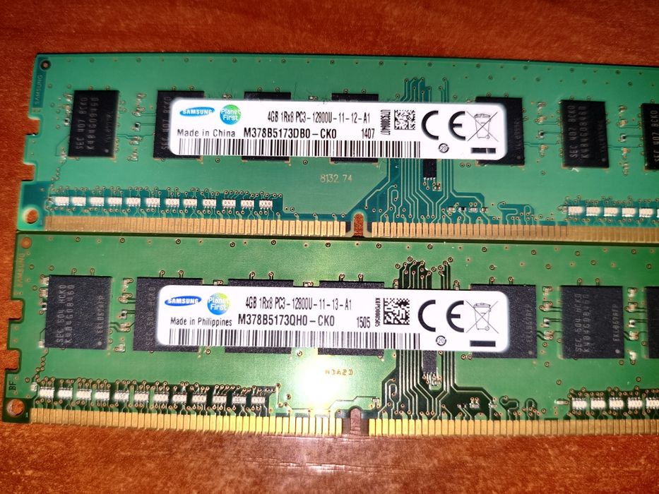 Оперативна пам'ять Samsung DDR3 8GB (2x4GB) 1600 MHz (PC3-12800U)