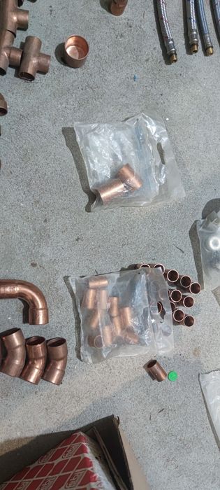 Miedziane złączki  CO trójnik , kolanko , mufa