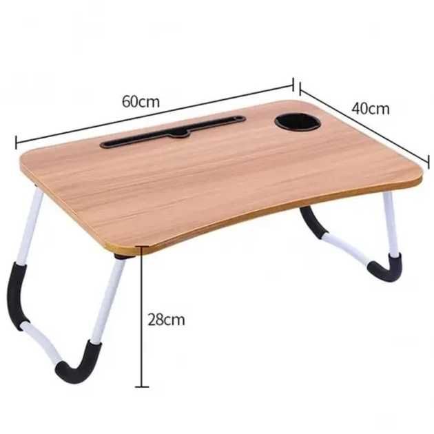 Портативный складной столик для ноутбука, планшета с подстаканником