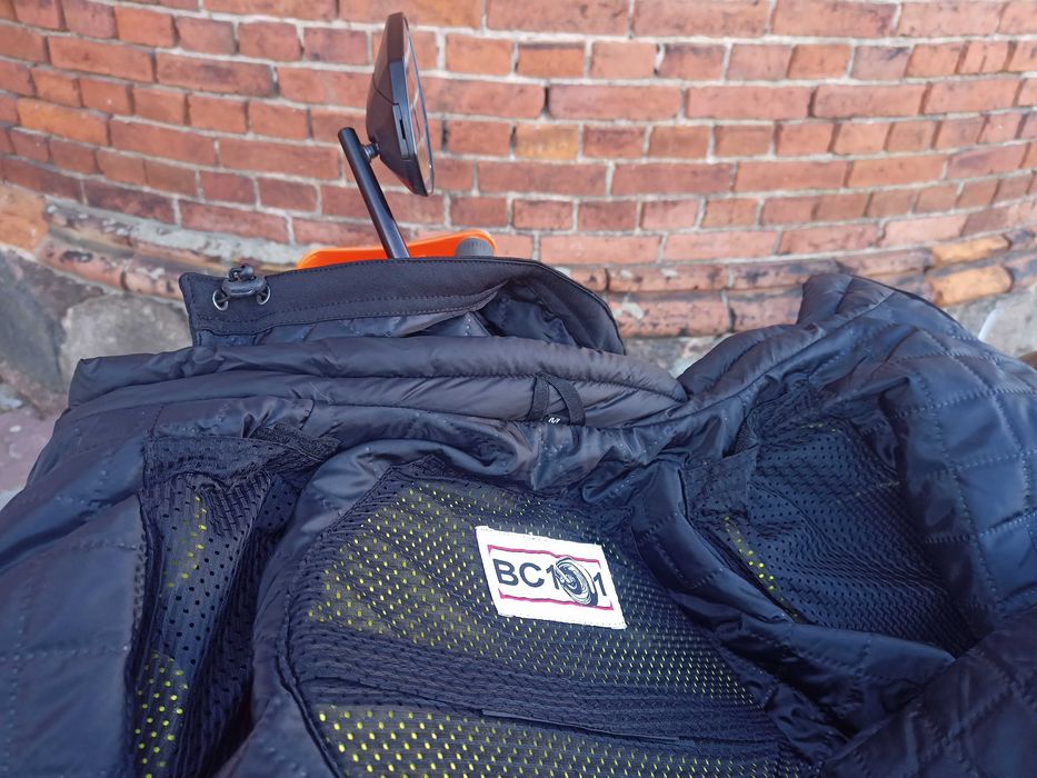 Lekka Bezpieczna kurtka Motocyklowa Czarno Siwa Ochraniacze  Nowość