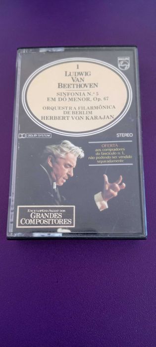 Cassete áudio Philips - Ludwig Van Beethoven Sinf 5 em dó menor, Op 67
