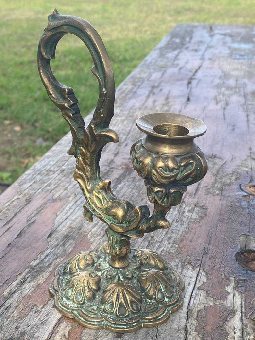 Редкий советский латунный подсвечник, клеймо, цена 9 руб., 870 г