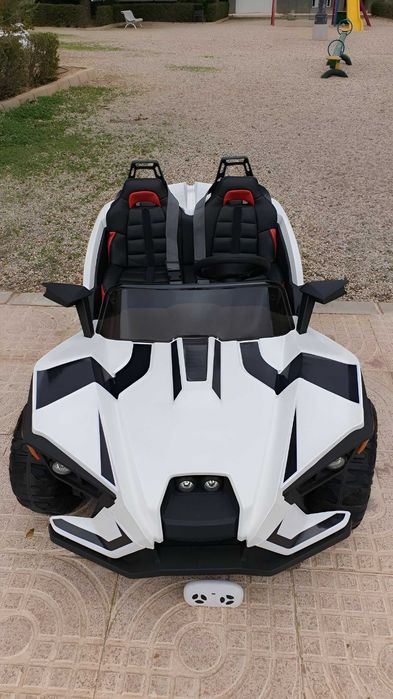 АКЦІЯ Дитячий електромобіль Mega Rider джип для дітей музика пульт дистанційний