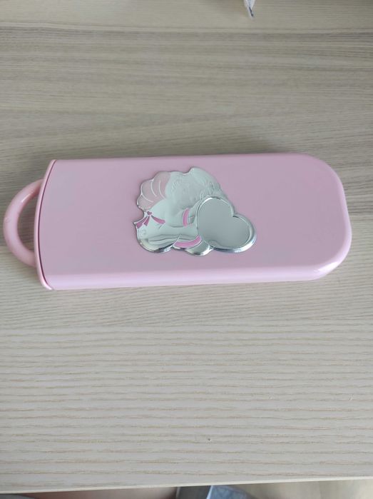 Caixa de talheres de bebé em laminado de prata NOVA64586358934403120