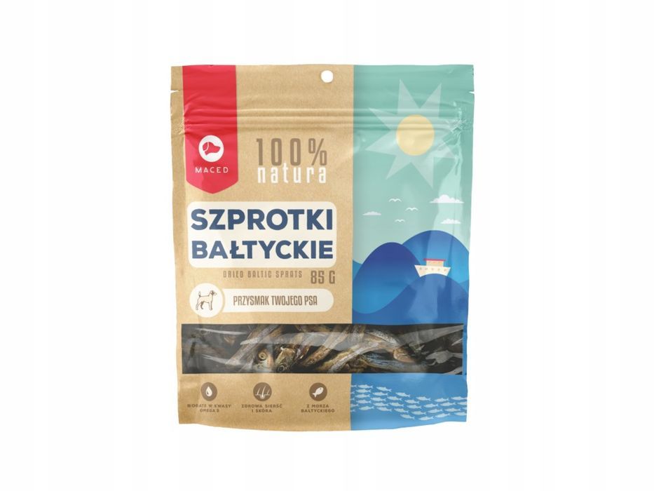Maced szprotki bałtyckie 85g przysmak dla psów
