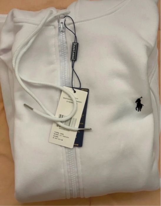 Hoodie com fecho Branco