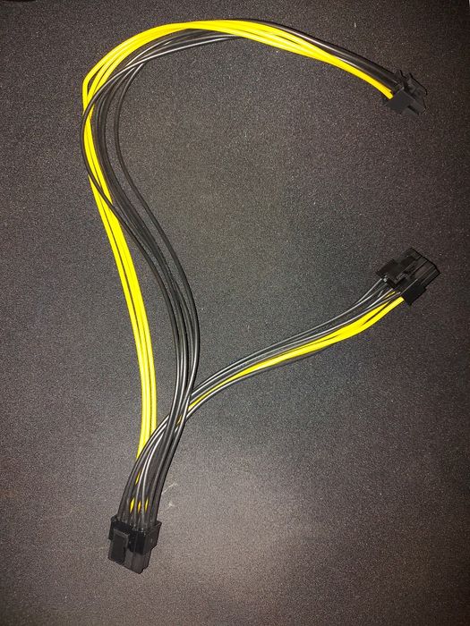 Mining RIG - Cabo PCI-e 6 Pin - > Duplo PCI-e 6+2 PIN