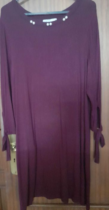 Vestido em malha Bordaux - Tamanho L