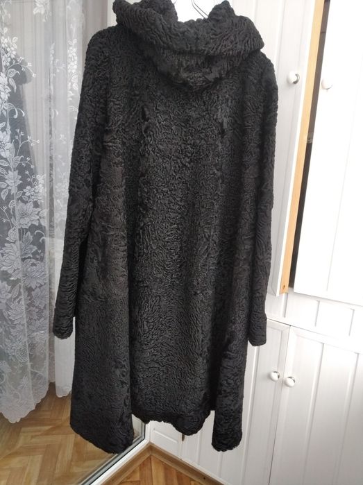 НОВАЯ luxury шуба+ манто из каракульчи(L-XL)дизайнер М. Волосовская.