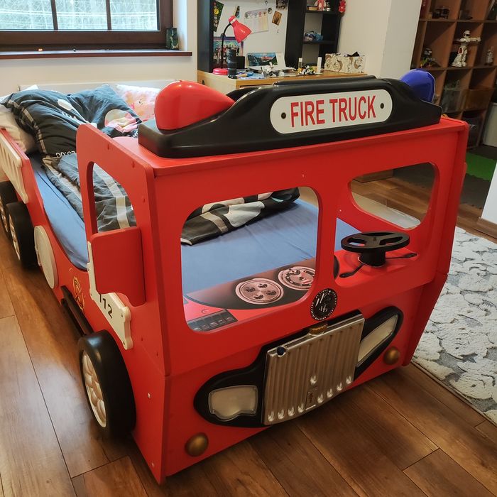 Łóżko wóz strażacki