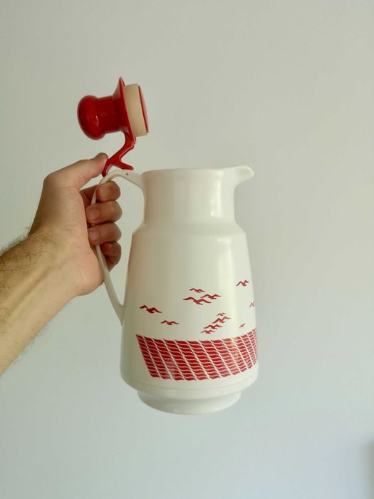 Garrafa térmica/termos vintage com design náutico/marítimo