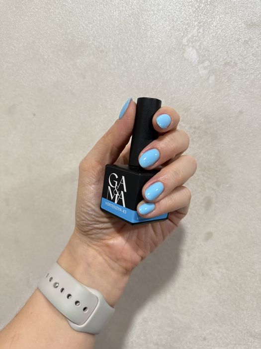 База кольорова, гель-лак GaMa 43 Гортензія блакитно-бірюзова 15мл