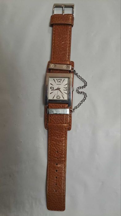 Часы ORIENT Япония женские кварц с НОВЫМ оригинальным кожаным ремешком