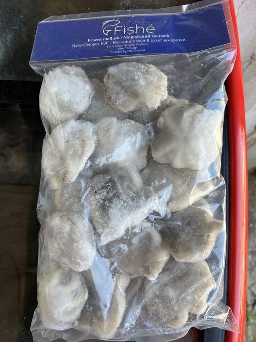 Черноморский рапан, мидия, осьминог, хвосты