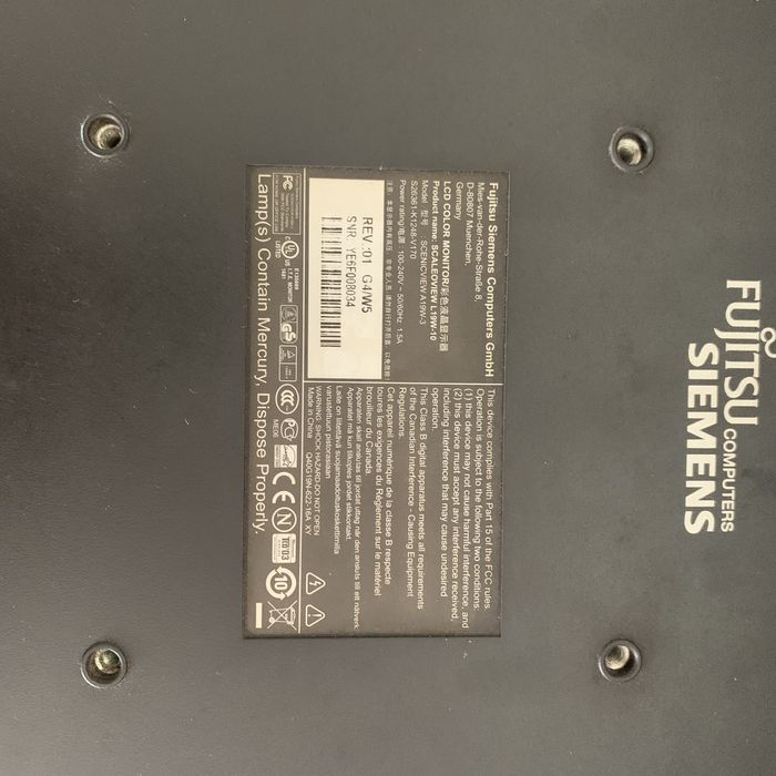 Monitor z głośnikami Fujitsu Siemens L19W-10 monitor czarny