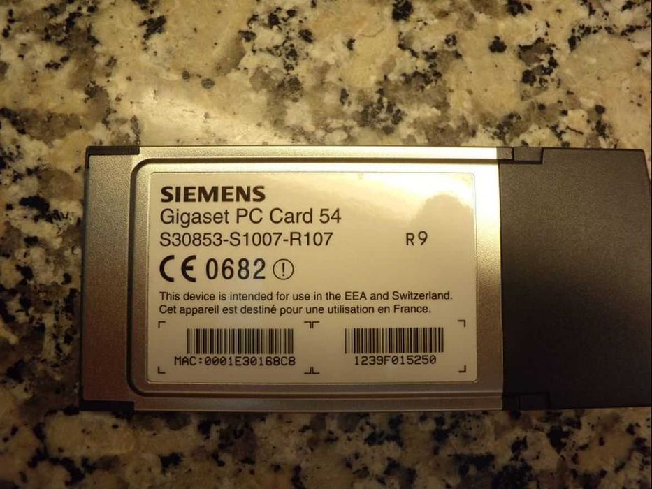 Placa Gigaset PC Card 54 para portátil da SIEMENS