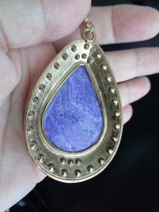 подарунк кулон люцит 7см ланцюжок 56см